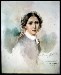 Porträt von Clara Schumann (1819-96) 1853